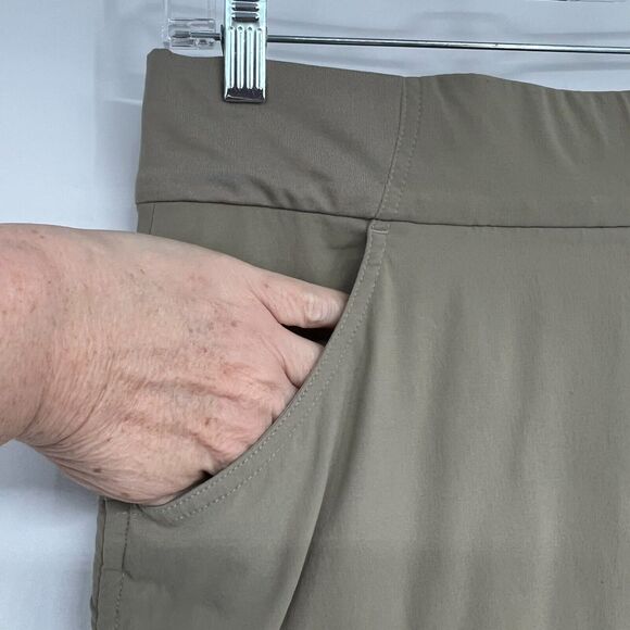 Columbia Anytime Skort Womens S Light Brown Pull On Pockets Stretch Ruched Tie - Picture 2 of 7